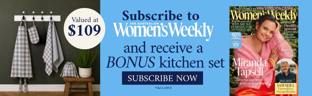 Subscribe to Australian Women's Weekly & receive a Bonus kitchen set