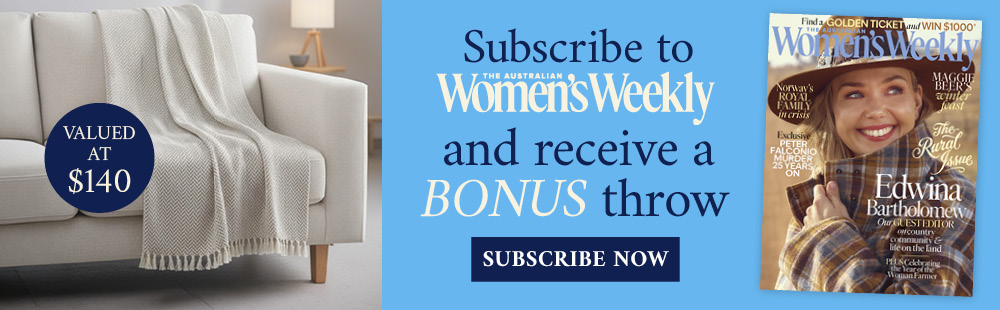 Subscribe to Australian Women's Weekly & receive a Bonus throw