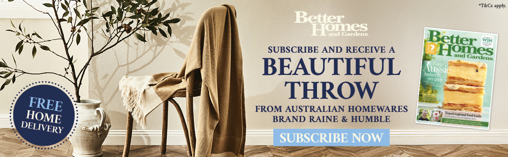 subscribe to Better Homes and Gardens and receive a beautiful throw