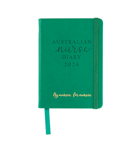 2026 Australian Nurse Diary Pocket – Emerald Green