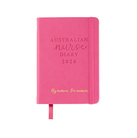 2026 Australian Nurse Diary Pocket – Fuschia Pink