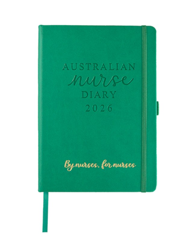 2026 Australian Nurse Diary Pocket A5 – Emerald Green