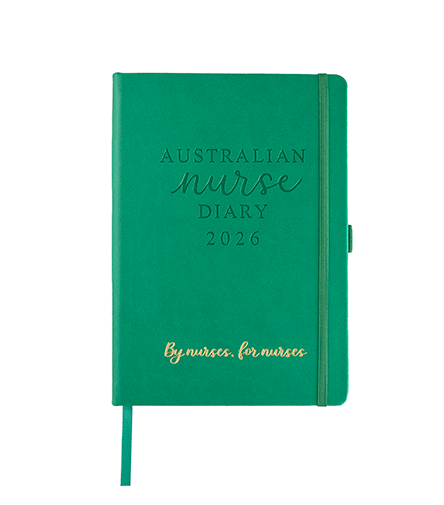 2026 Australian Nurse Diary Pocket A5 – Emerald Green