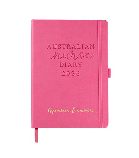 2026 Australian Nurse Diary Pocket A5 – Fuschia Pink