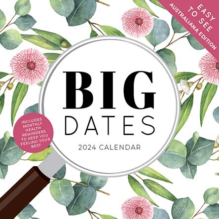 2024 Big Dates Easy to See Australiana Calendar