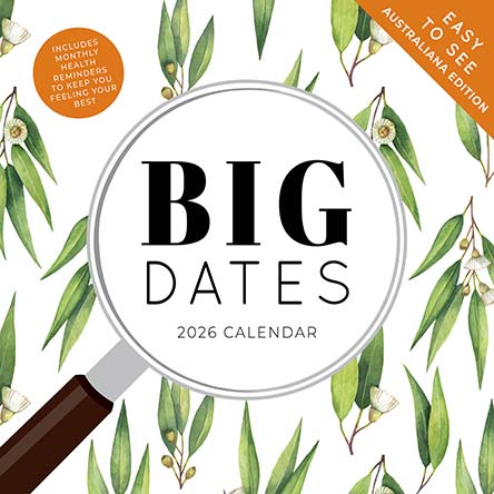 Big Dates Easy-to-See Australiana 2026 Calendar