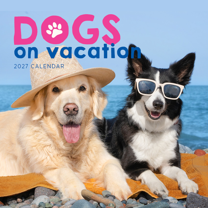Dogs on Vacation Calendar 2027