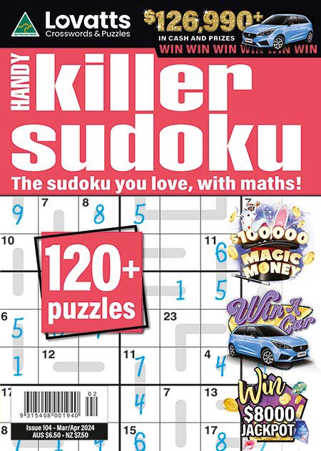 Lovatts Handy Killer Sudoku Plus Kakuro 6 issues