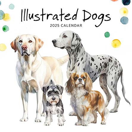 Illustrated Dogs 2025 Calendar