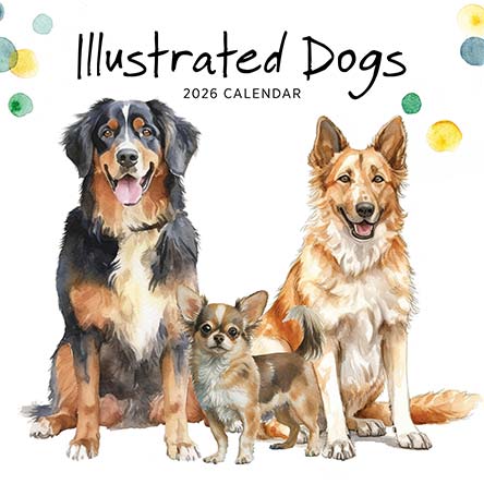 Illustrated Dogs 2026 Calendar