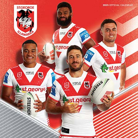 NRL St George Illawarra Dragons 2025 Calendar