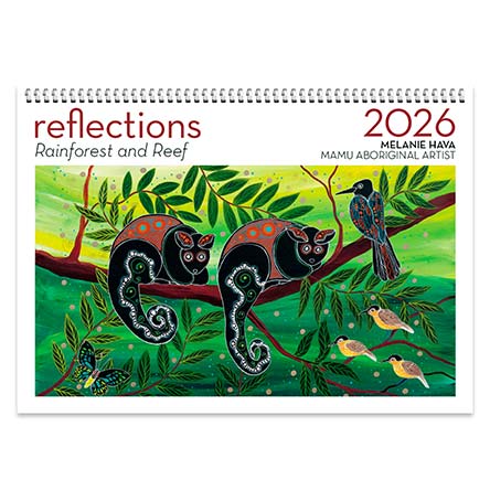2026 Ma:Mu Art from Australia's Tropical Rainforests Large Wall Calendar