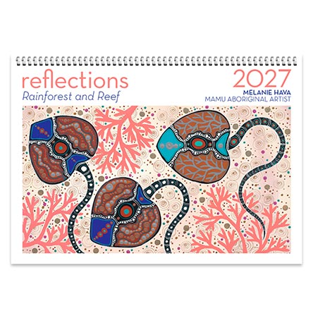 2027 Ma:Mu Art from Australia's Tropical Rainforests Large Wall Calendar