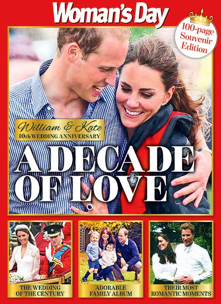 Woman's Day William & Kate 10th Wedding Anniversary
